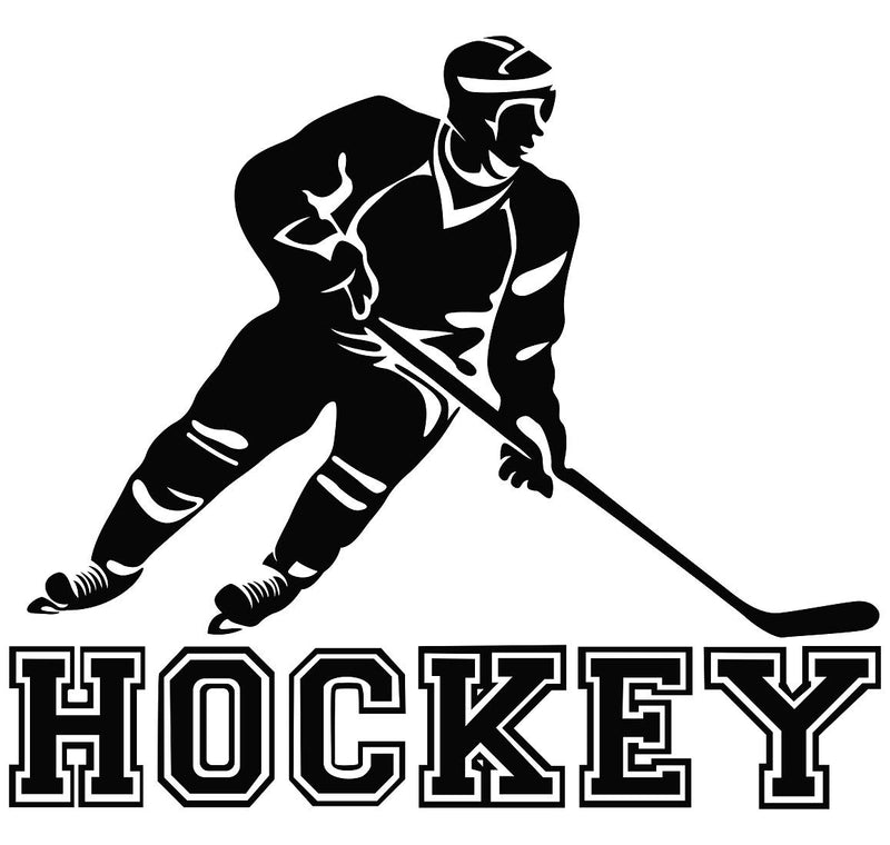 Tuffuk Hockey Player Large Vinyl Wallstickers for Home Decorations(70 cm x 60 cm)5TZ278