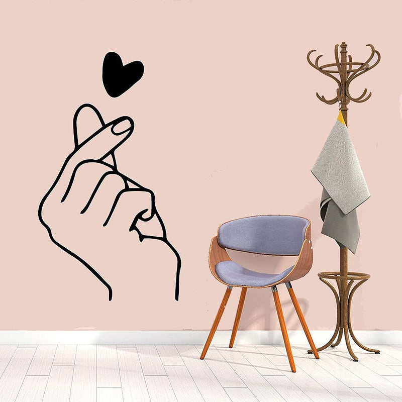 GADGETS WRAP Vinyl Decal Sticker Lovely Finger Heart (Item Finish Size : 74cm x 43cm)