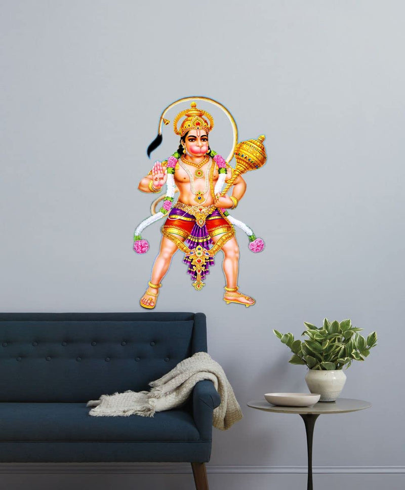 Decor Kraft Shri Hanuman Wall Sticker & Decal,Size- 63 Cm X 32 Cm,Religious