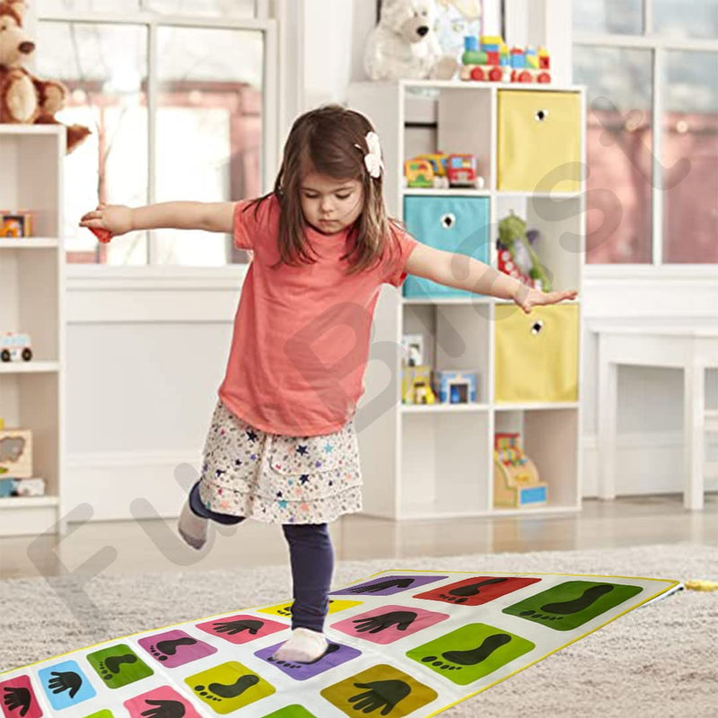 FunBlast Kids Hopscotch Jumbo Play Mat Game for Kids and Adults Family Game, Kith-Kith, Stapu, Langi, Chalk Game - Large (40" x 108") – Multicolor