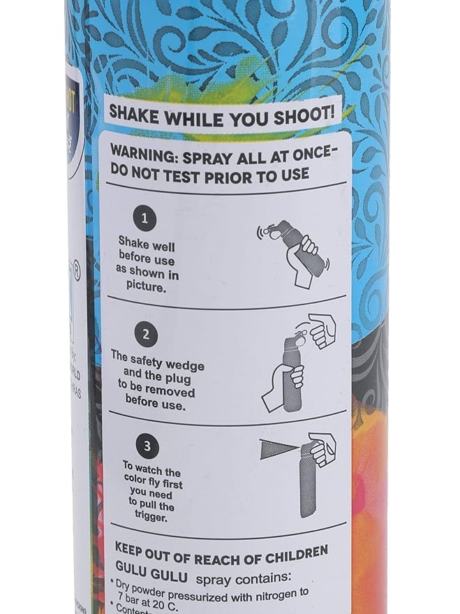 Eco Friendly Herbal Gulal Spray Set - Vibrant, Natural, Non Toxic Colors for Safe Holi Celebrations Easy to use Pack of 5