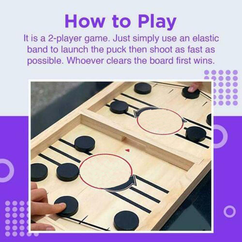 Amisha Gift Gallery Board Games for Kids String Hockey Table Board Games Indoor Games Fastest Finger Games for Kids Fast Sling Puck Board Game for Kids and Adults (Delux Hockey)