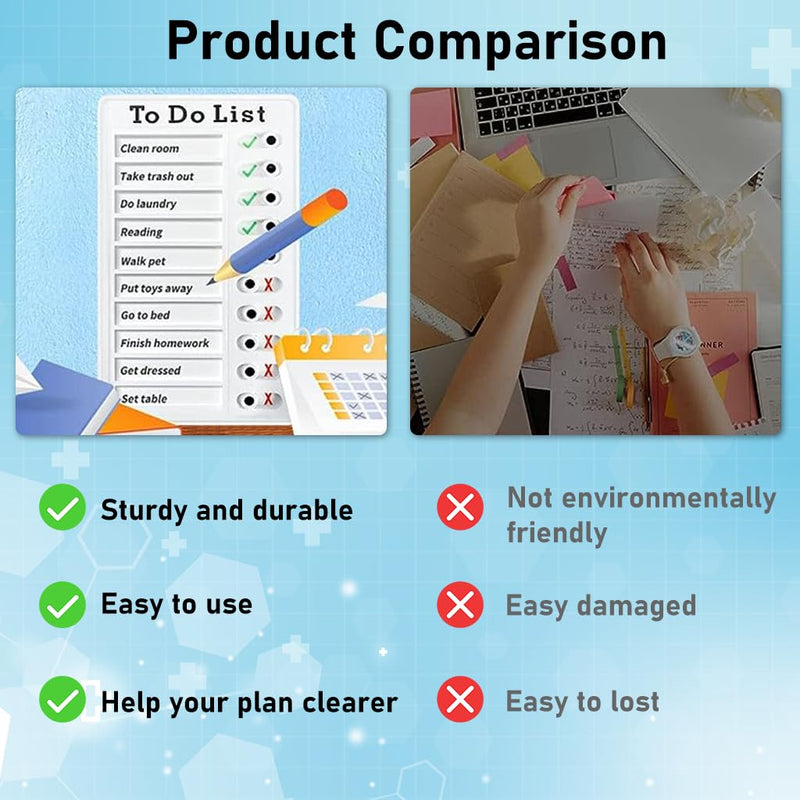 Climberty® 2Pcs To Do List Notepad, Chore Chart for Adults to do List My Chores Checklist Task Board with 4 Sheet Blank To-do-list Paper, Daily Routine Reminder Desk To-Do List Assistant