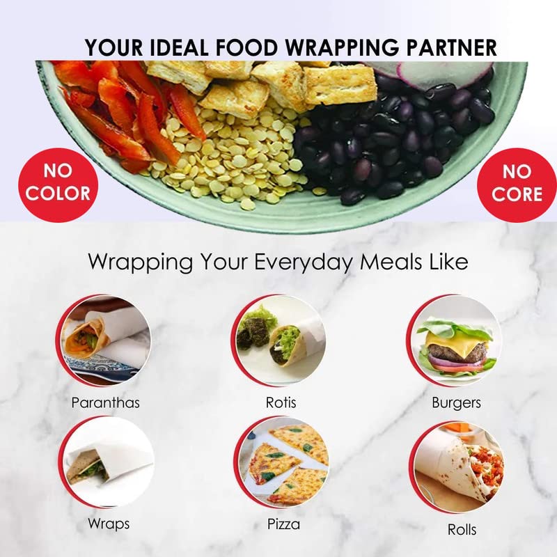 OFIXO Food WRAP Multipurpose Food Wrapping Paper | 20 Meter | Perfect Premium Food Wrapping Paper for Cooking, Baking, Packing and Serving Foods (Pack of 1)