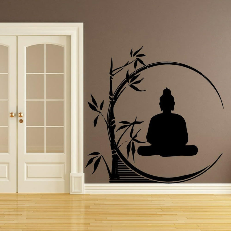 GADGETS WRAP Vinyl Artistic Buddha Cartoon Wall Sticker Wall Decals