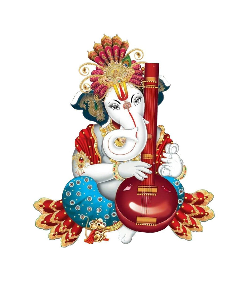 Decor Kraft Ganpati Wall Sticker & Decal,Size- 50 Cm X 34 Cm,Religious