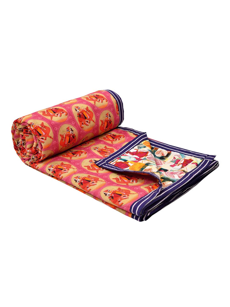 EVER HOME 120 GSM Cotton Ethic Motif Print Single Bed Dohar for Summer | AC Dohar Blanket - Single Bed Dohar-150X224CM