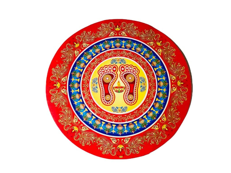 Rangoli Medium Size Sticker Multicolour for Occasions, Diwali, Poonam,in (24x24 cm) Size.