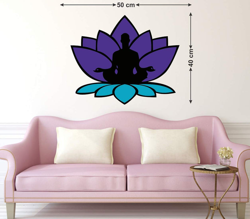 Tuffuk Meditation Yoga Large Vinyl Wallstickers for Home Decorations(40 cm x 50 cm)4TZ279