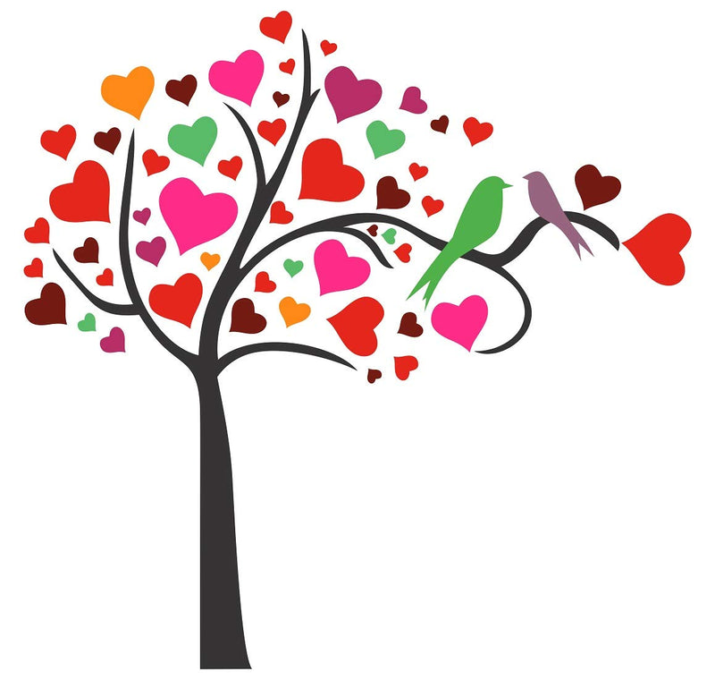 Tuffuk Love Tree Large Vinyl Wallstickers for Home Decorations(100 cm x 100 cm)5TZ218