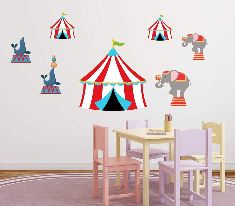 Tuffuk Circus Large Vinyl Wallstickers for Home Decorations(100 cm x 50 cm)4TZ239