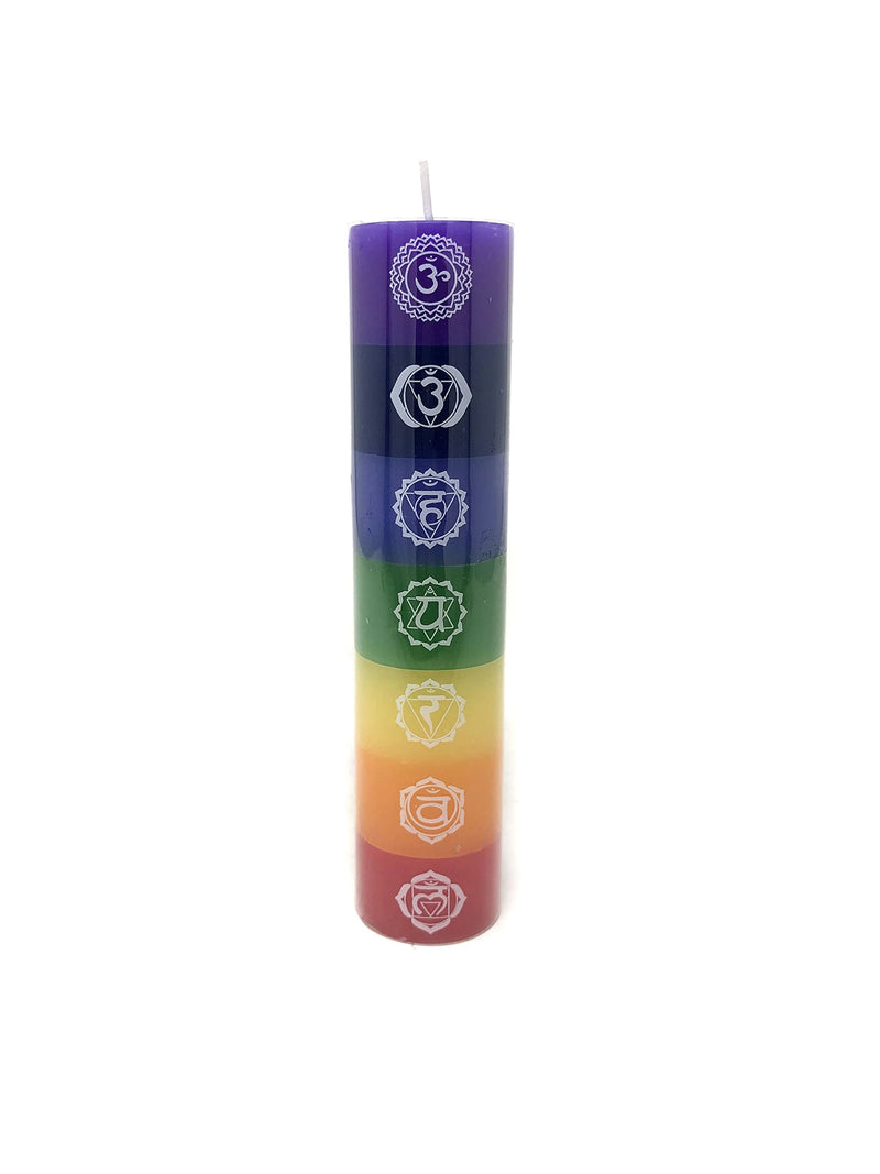 VrindaÃ‚® 7 Chakra Scented Candle , 7" (7in1 Colors)