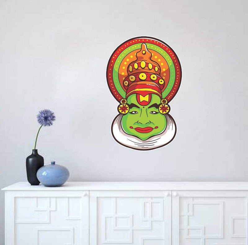 Tuffuk Kerala Kathakkali Face Large Vinyl Wallstickers for Home Decorations(30 cm x 50 cm)4TZ203