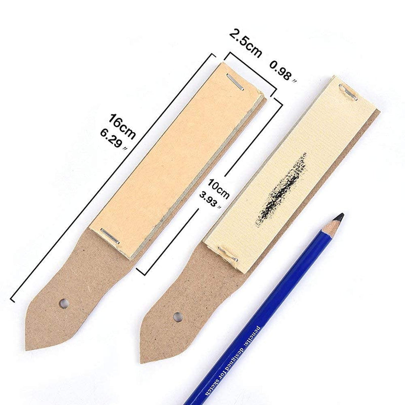 Sabahz Trading Art Ranger Paper Blending Stump Set ( Paper Stump ) with Sand Paper & Kneadable Art Eraser - (White) 6pc