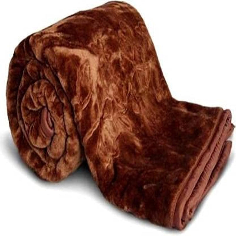 DRaX Microfibre Single Bed Blanket/Kambal Soft Luxurious Blanket -Brown