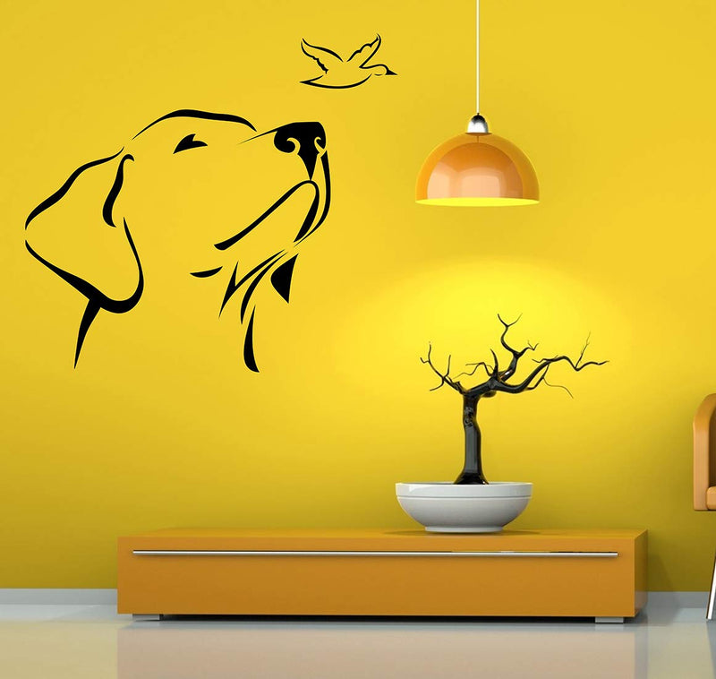 Wallstick Dog Animal wallstickers (Vinyl 65 cm x 60 cm)