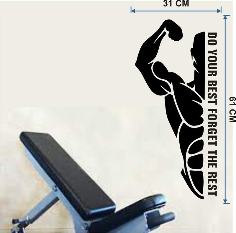 Ruby DÉCOR Motivational Gym Sticker for Wall and Glass Size 61cmX31cm