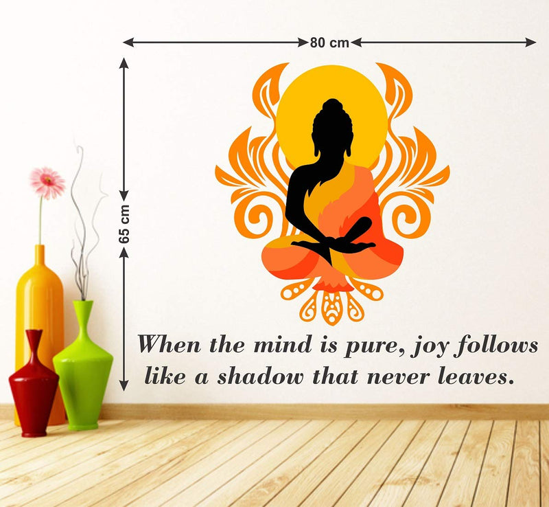 Tuffuk Budha Quotes Large Vinyl Wallstickers for Home Decorations(65 cm x 80 cm)5TZ378