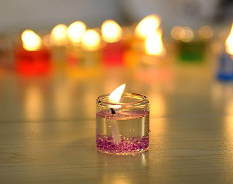 ThirteenKcanddle Little Big Cute Romantic Glass Jelly Gel Candles Wedding Decor Gel Wax Party Wedding Tealight Candles (24)