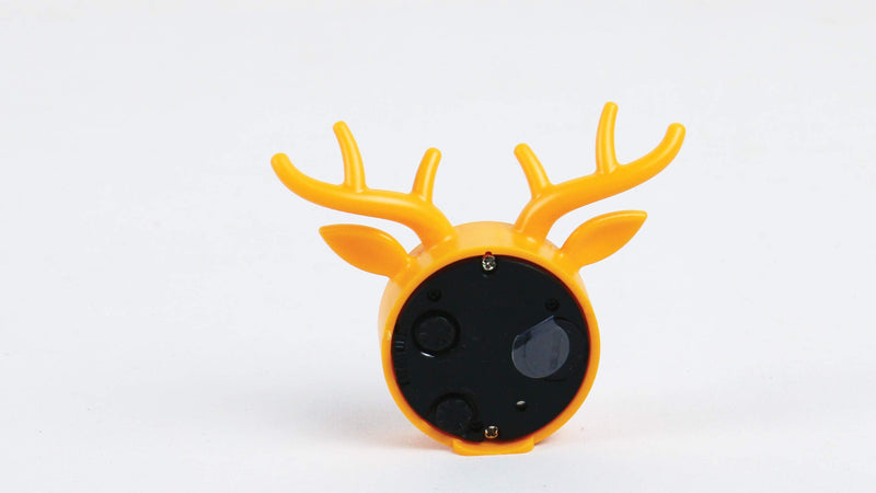 fab5 Decorative Plastic Deer Shape Table Clock (Orange)