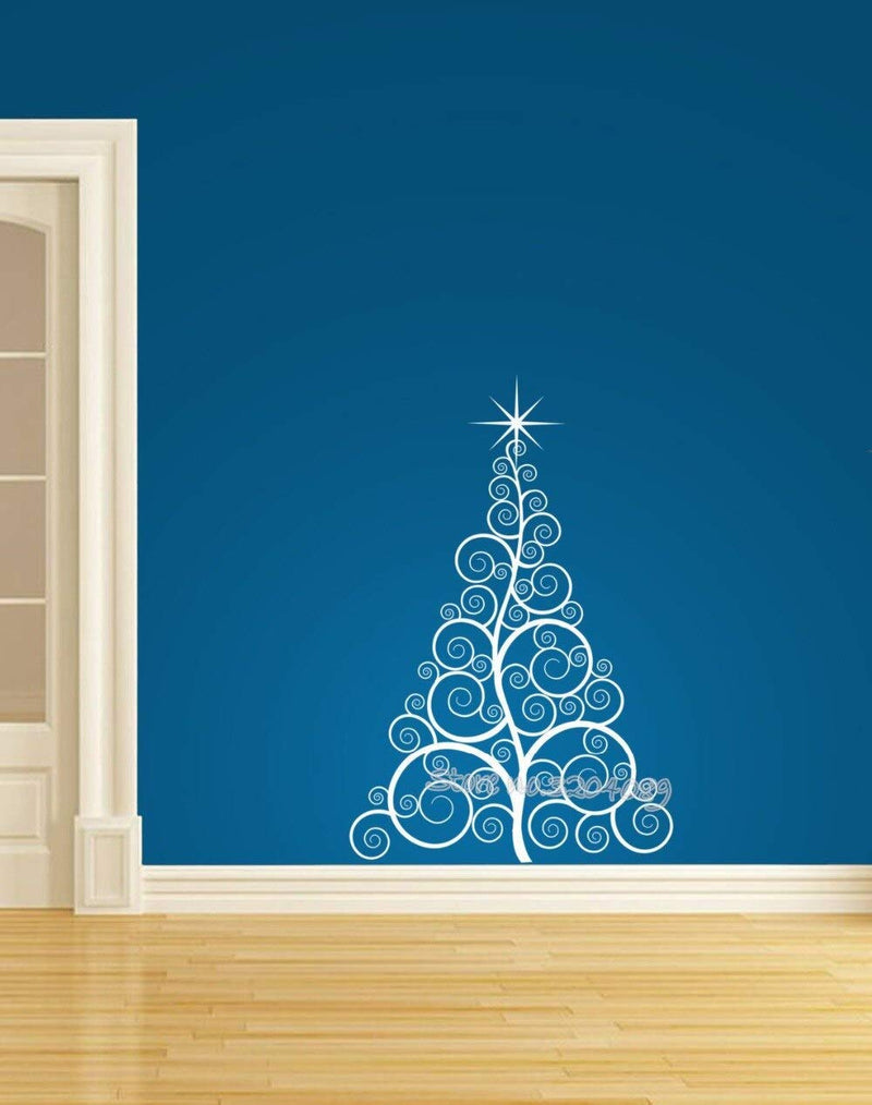 GADGETS WRAP Vinyl Decal Sticker Christmas Tree Creative Flower Wall Stickers (Item Finish Size : 42cm x 65cm)