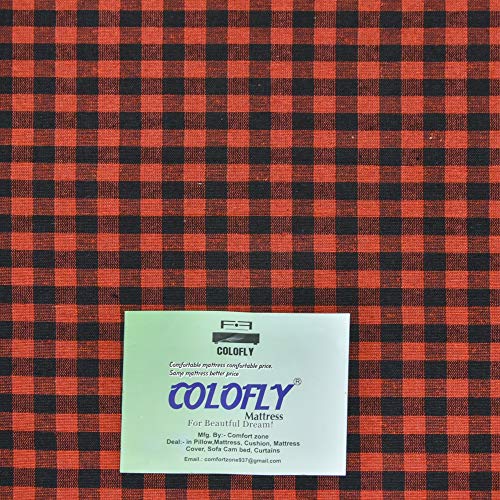 COLOFLY Red & Black 3 Inch Soft Pu Foam Mattress (72X35X2)