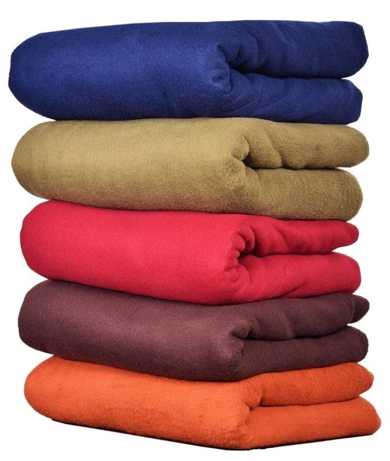 GOYAL'S Plain Fleece Double Bed All Season Blanket/Comforter/Dohar, 250 Thread Count - Pack of 5 (87x85 Inch, 5 Colours)