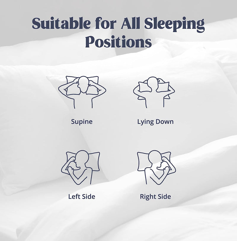 Cushio® Premium Microfibre Pillow (Set of 2) Supreme Comfort for a Restful Sleep, Sleep Position, Standard Size 24 x16 Inches