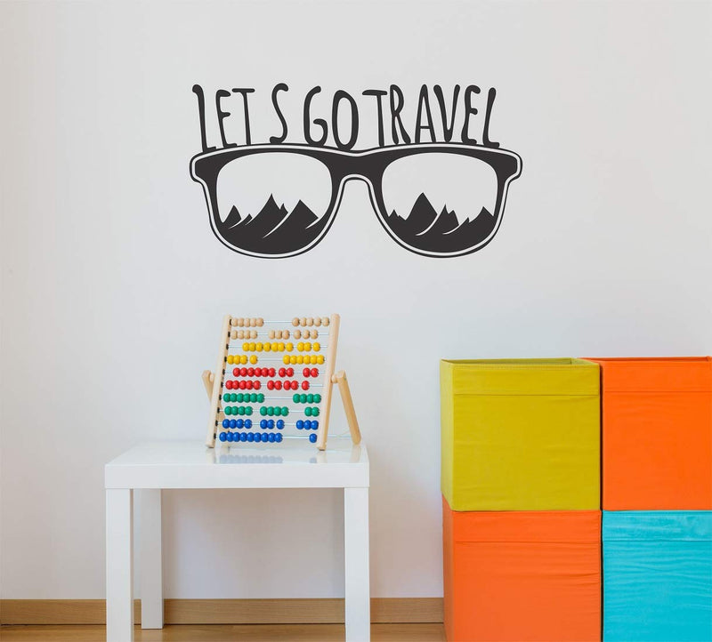 Tuffuk Let's Go Travel Large Vinyl Wallstickers for Home Decorations(50 cm x 30 cm)4TZ250