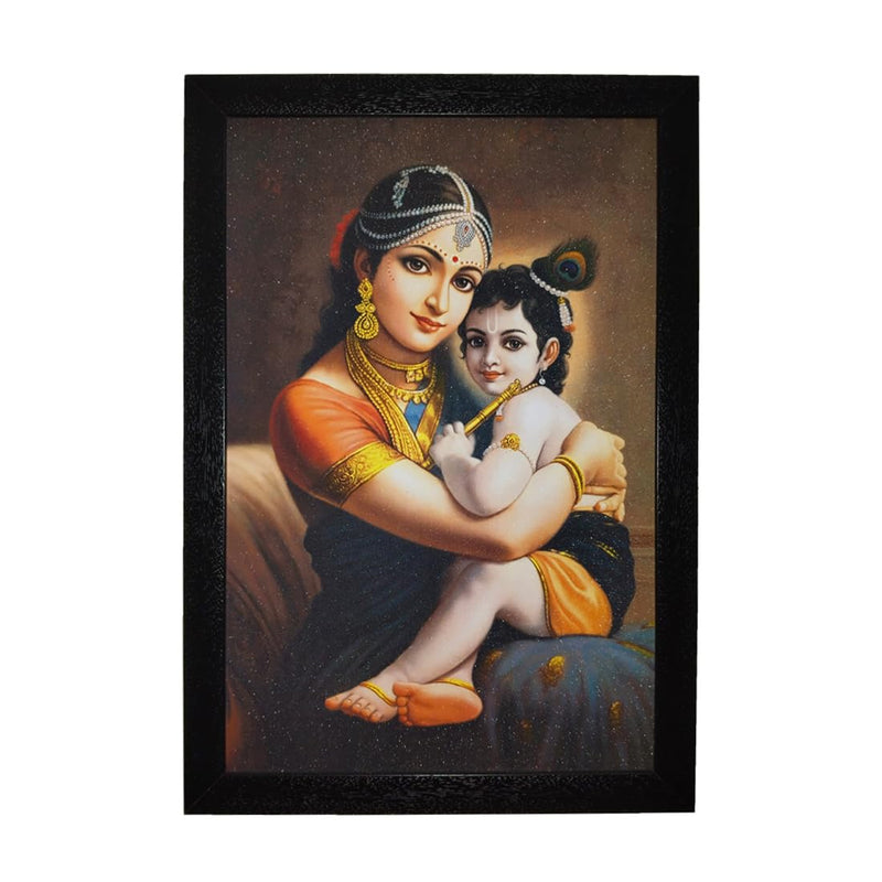 Dharvika Innovations Maa Yashoda with Kanha Photo Frame/Bal Krishna Photo Frame for Pregnant Women/Maa Yashoda with Bal Krishna Photo Frame - 16908 (14×20 Inch, Bal Krishna)