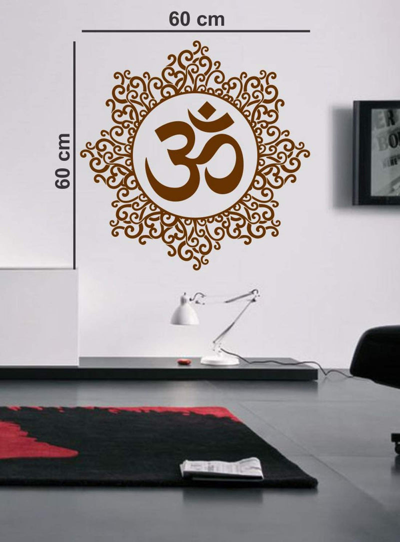 Designer Om Self Adhesive VinylWaterproof Decorative Wall Stickers for Hall, Bedroom, Kitchen and Furniture