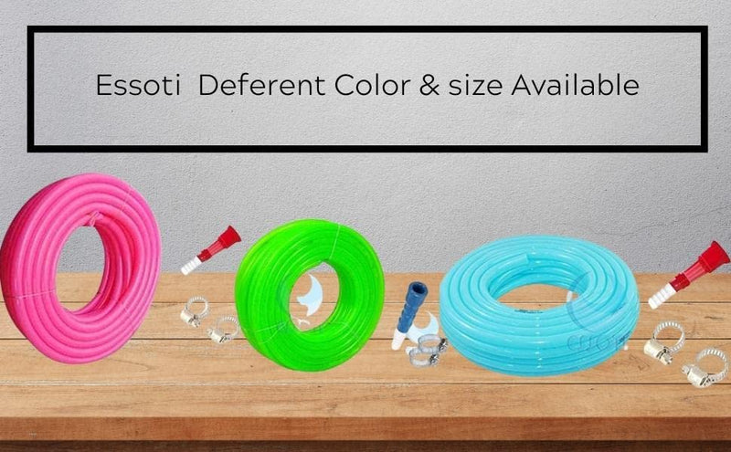 Essoti Flexible Long Garden Water Pipe/Pvc Pipe/Garden Outdoors Pipes With Hose Connector (5 Meter), Blue