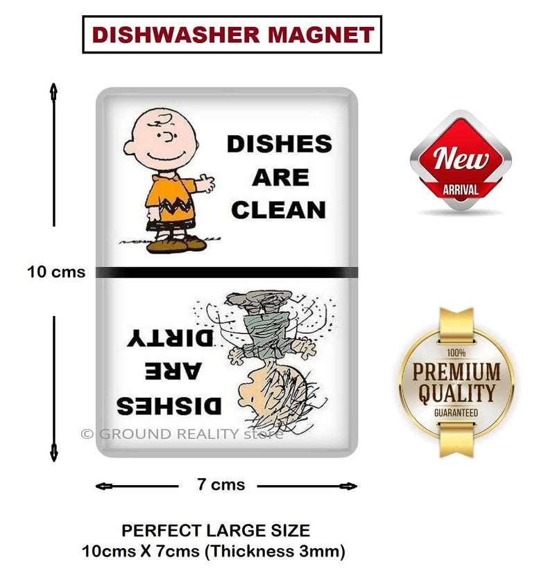 SMACD Dishwasher Magnet with Clean and Dirty Sign Indicator Helps to Keep Your Dishwasher Organized; Great Water Saver; Reminder Tells Whether Dishes are Dirty or Clean; 2 Magnets; Size: 6.7 X 9.8cms