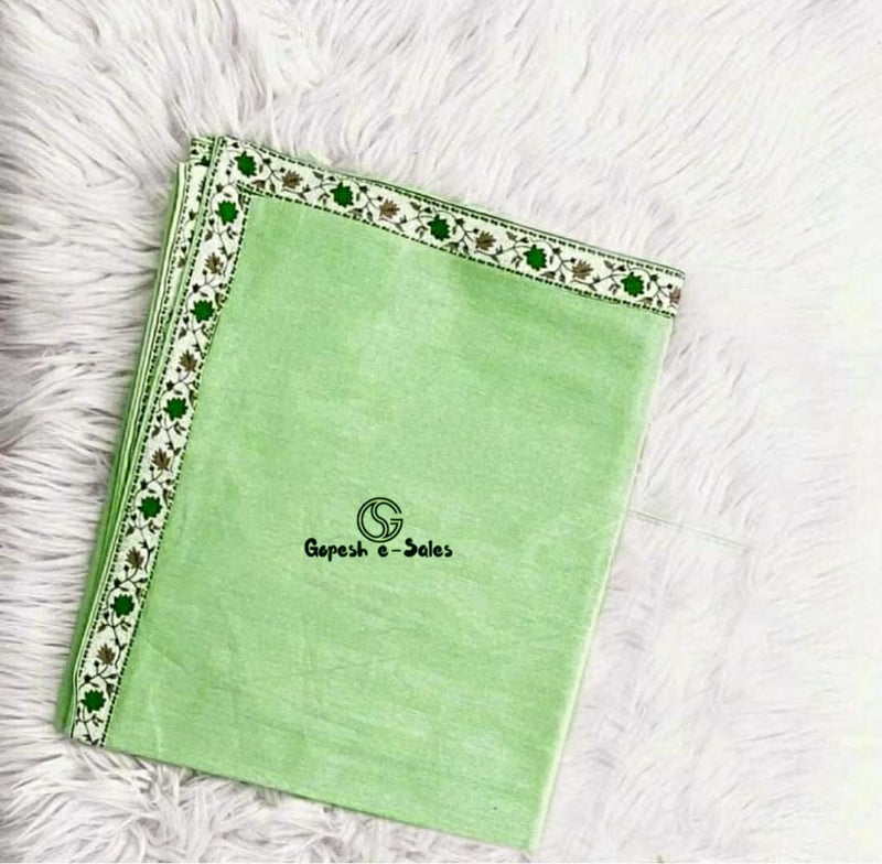 Gopesh e-Sales® Boho Style Organic Cotton Knitted Odhne Wali Chadar Cozy Lightweight AC Summer Blanket - Light Weight Summer Chader (Pack of 1) Green