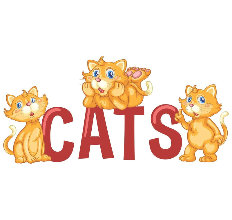 Tuffuk Cats Large Vinyl Wallstickers for Home Decorations (80 cm x 40 cm)5TZ080