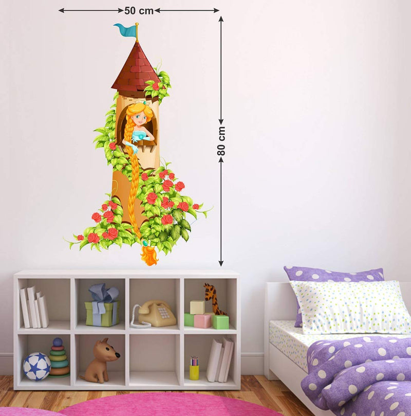 Tuffuk Princess Fort Large Vinyl Wallstickers for Home Decorations (40 cm x 80 cm)5TZ113