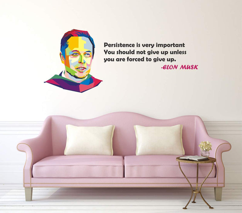 Tuffuk Elon Mask Quotes Large Vinyl Wallstickers for Home Decorations(50 cm x 130 cm)5TZ423