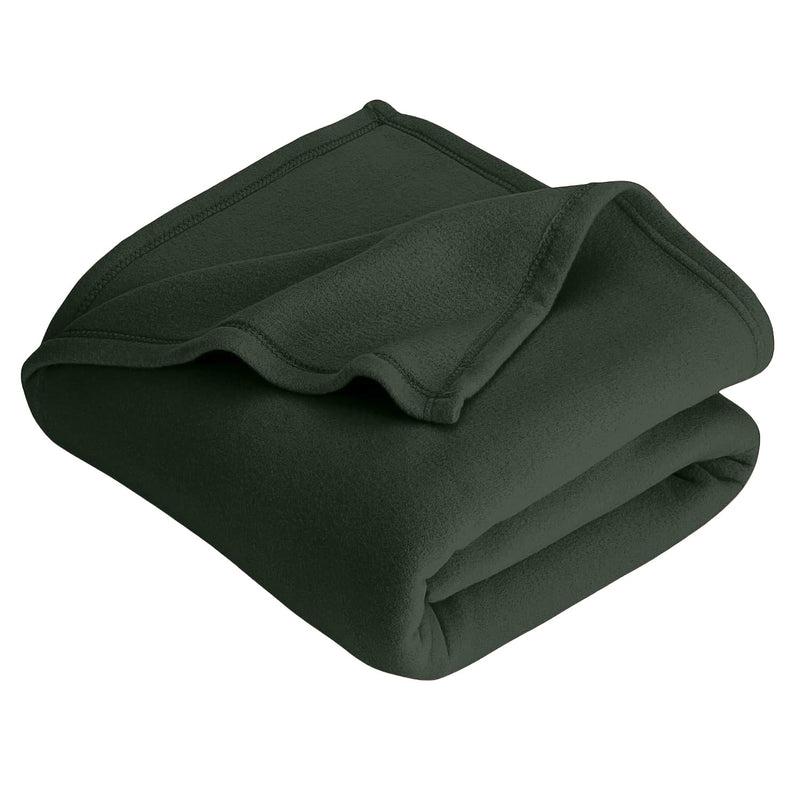 STARNSTYLE 300 TC All Season Solid/Plain Lightweight Polar Fleece Single Bed Blanket (152 x 230 cm) Green Blanket SingleIV1