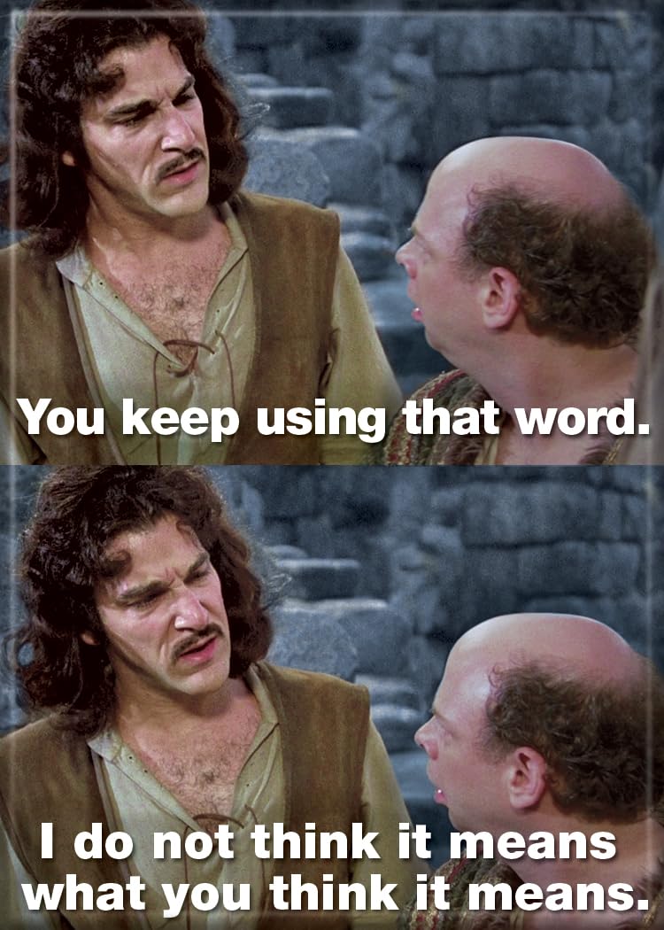 Ata-Boy The Princess Bride 'You Keep Using That Word' 2.5" x 3.5" Magnet for Refrigerators and Lockers