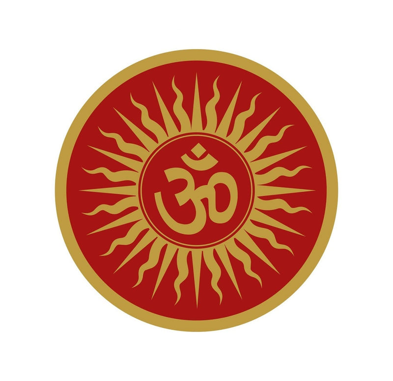 Asmi Collections Self Adhesive Vinyl Printed Beautiful Golden Om Wall Sticker