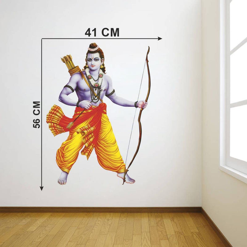 Delight Art Jai Shree Ram Bhagwan Design Wall Sticker Size - (41 * 56) cm Model id - (DAMC00752L)