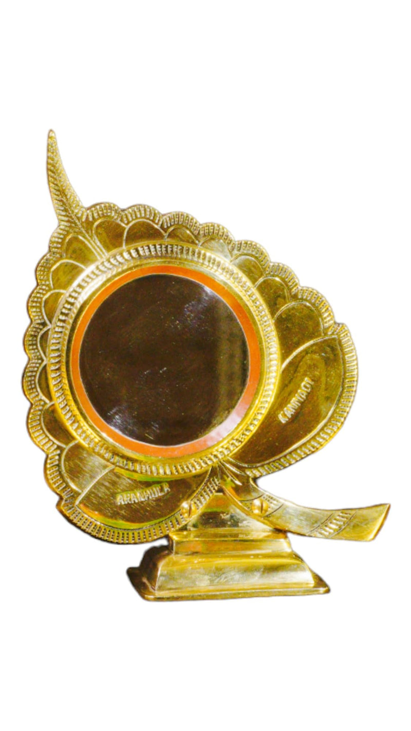 Aranmula Kannadi Aalila Peedom Kannadi Brass Metal Hand Mirror