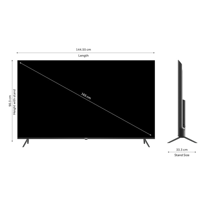 Haier 165 cm (65 inches) 4K Ultra HD Smart LED Google TV L65FG (Black)