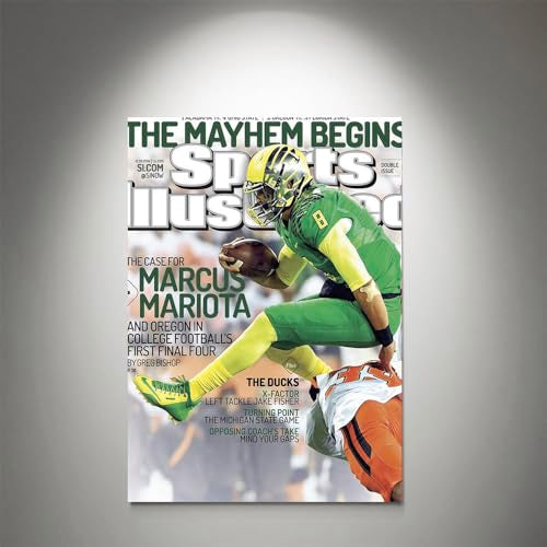 GADGETS WRAP Canvas Gallery Wrap Framed for Home Office Studio Living Room Decoration (9x11inch) - Marcus Mariota And Oregon