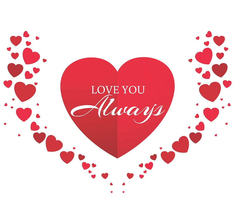 Tuffuk Love Always Large Vinyl Wallstickers for Home Decorations(70 cm x 50 cm)4TZ092