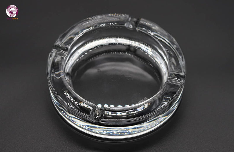 VELVETEARTH® Classic Crystal Quality Heavy Glass Table Top Ash Tray Indoor Outdoor Home Décor,Design-9