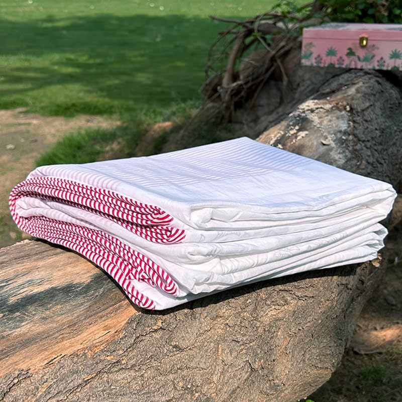 THE JAIPUR WALA Hnadmade Mulmul Cotton Dohar AC Blanket