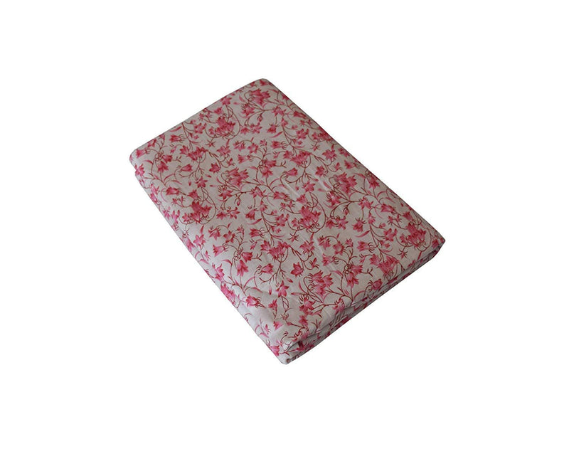 J Shree Summer Special Anti-Pilling Super Soft Cotton Floral Print Double Bed Dohar/Summer Ac Blanket- Pink Iris Flowers