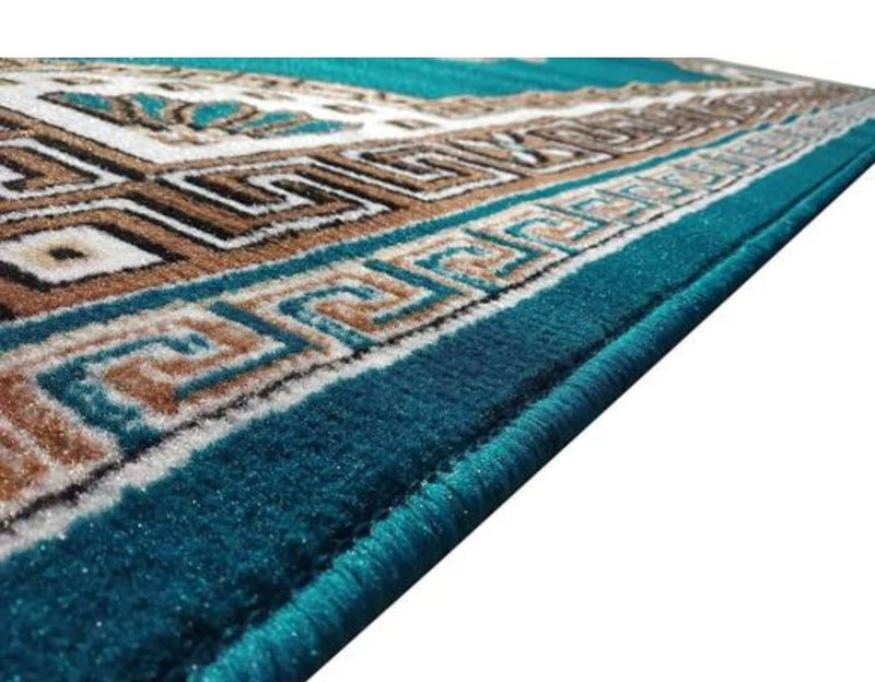 CHOUDHARY CARPET Home Decore - 5x7 Feet Persian Acrylic rectangular Carpet for Your Living Room & Drawing Room (150X200CM Blue Colour)