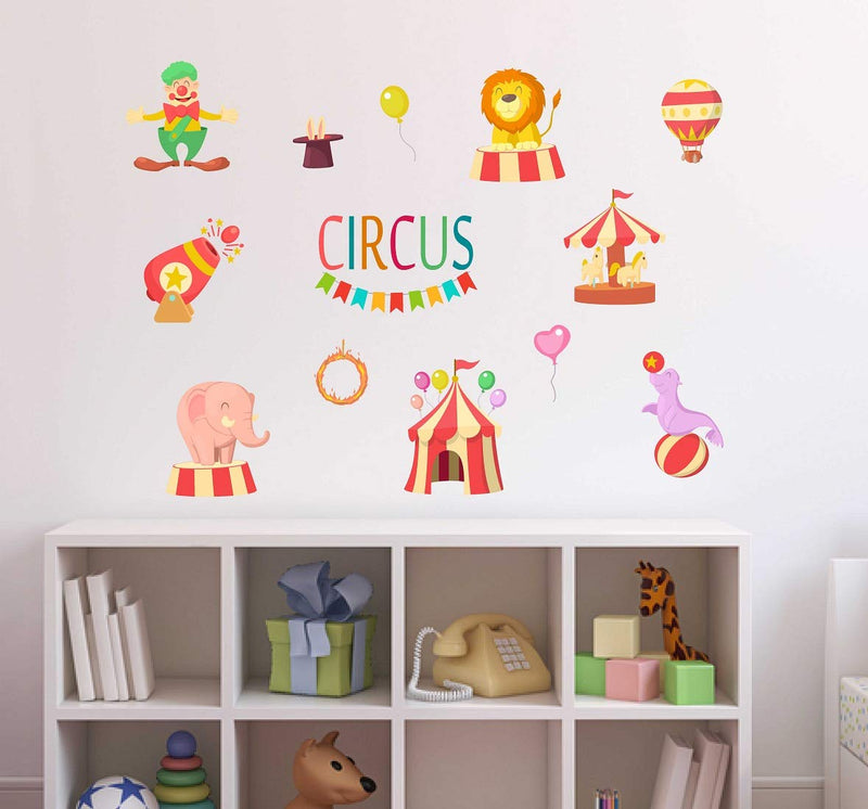 Tuffuk Circus Large Vinyl Wallstickers for Home Decorations (70 cm x 60 cm)5TZ356